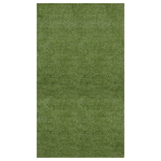 Ottomanson Artificial grass 7x34 Realistic Fake Grass Turf Rug For Patio Lawn Landscape 6.5-ft x 34-ft Artificial Grass