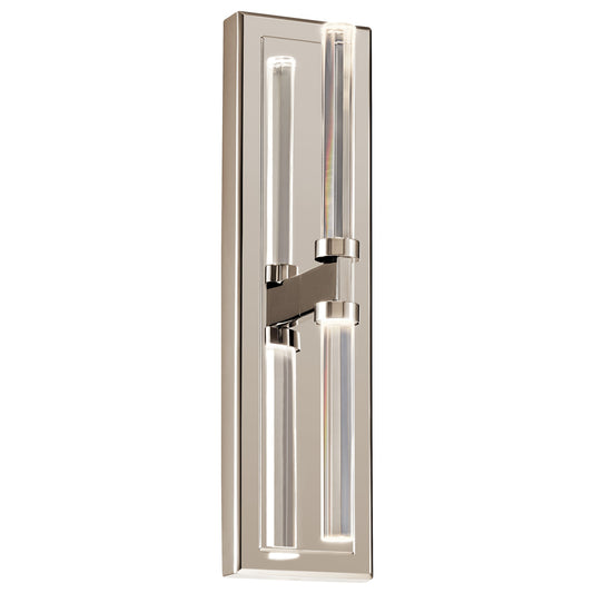 Kichler Sycara 5-in W 2 -Light Polished Nickel Integrated LED Wall Sconce
