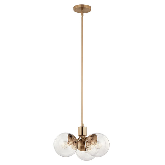 Kichler Silvarious 3 -Light Gold Modern/contemporary For Use in Bedrooms, Dining Rooms, Foyers, Kitchens, Living Rooms Chandelier 6297660