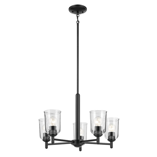 Kichler Shailene 5 -Light Black Traditional For Use in Bedrooms, Dining Rooms, Foyers, Kitchens, Living Rooms Chandelier 6297523
