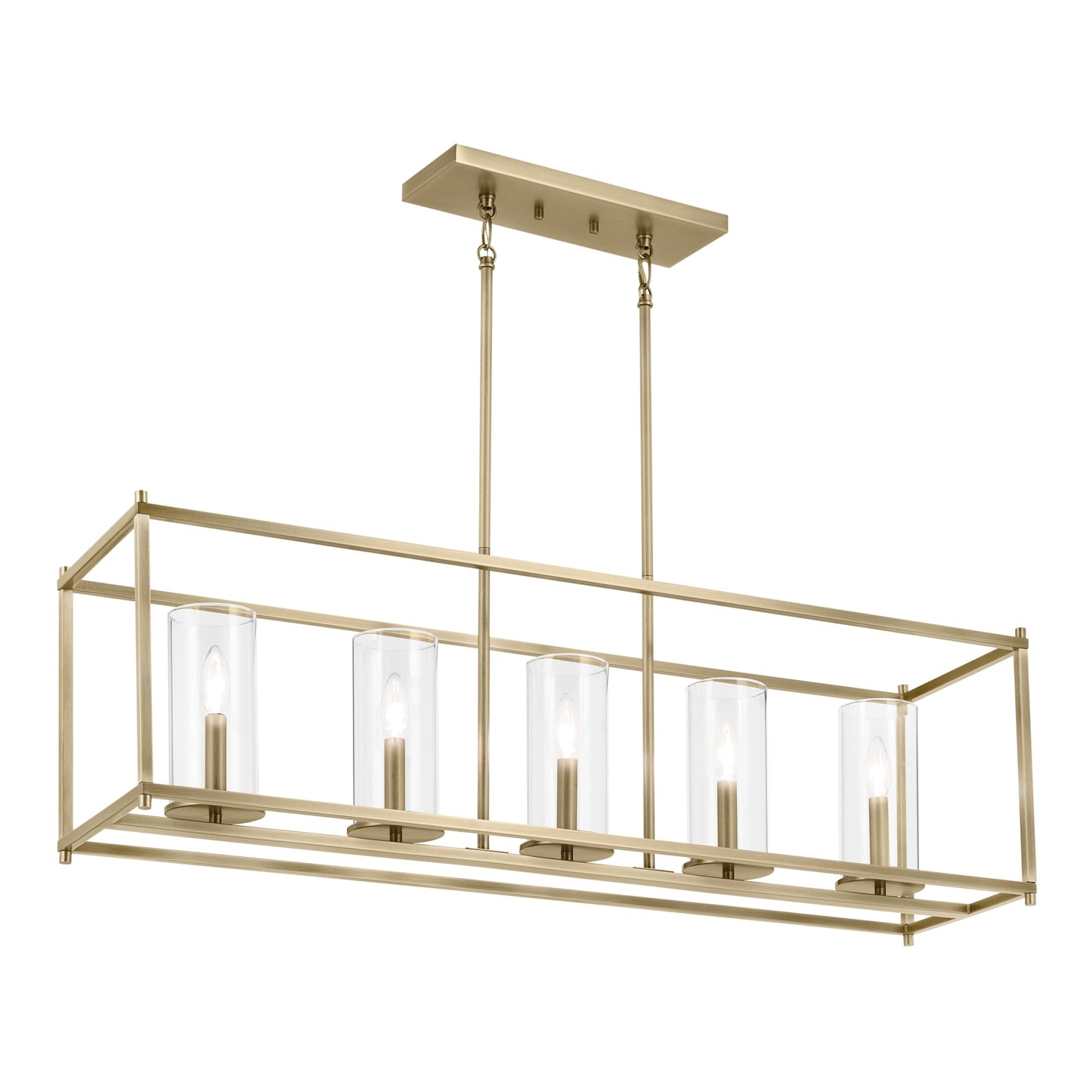 Kichler Crosby 5 -Light Gold Modern/contemporary For Use in Bedrooms, Dining Rooms, Foyers, Kitchens, Living Rooms Chandelier 6297515