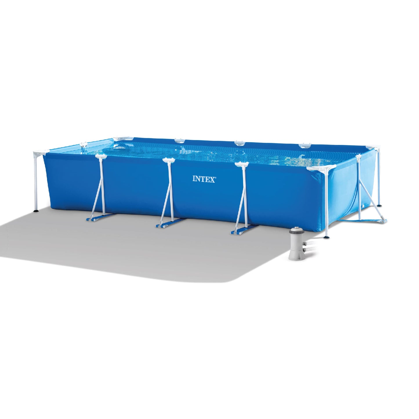 Intex 28279EH 14.9-ft x 7.2-ft x 33-in Metal frame Rectangle Above-Ground Pool with Filter Pump