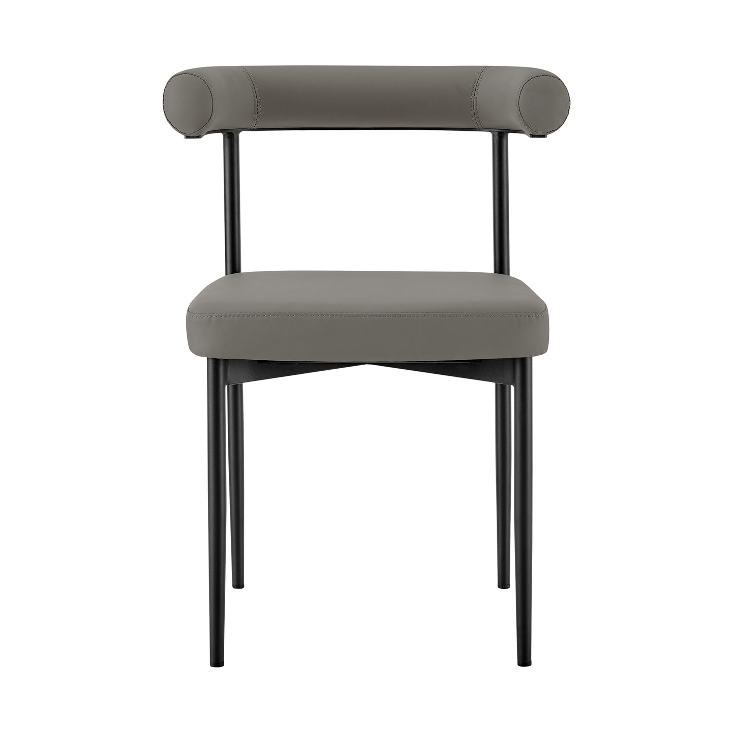 Armen Living Black 26.0-in H Counter height Upholstered Swivel Wood Bar Stool