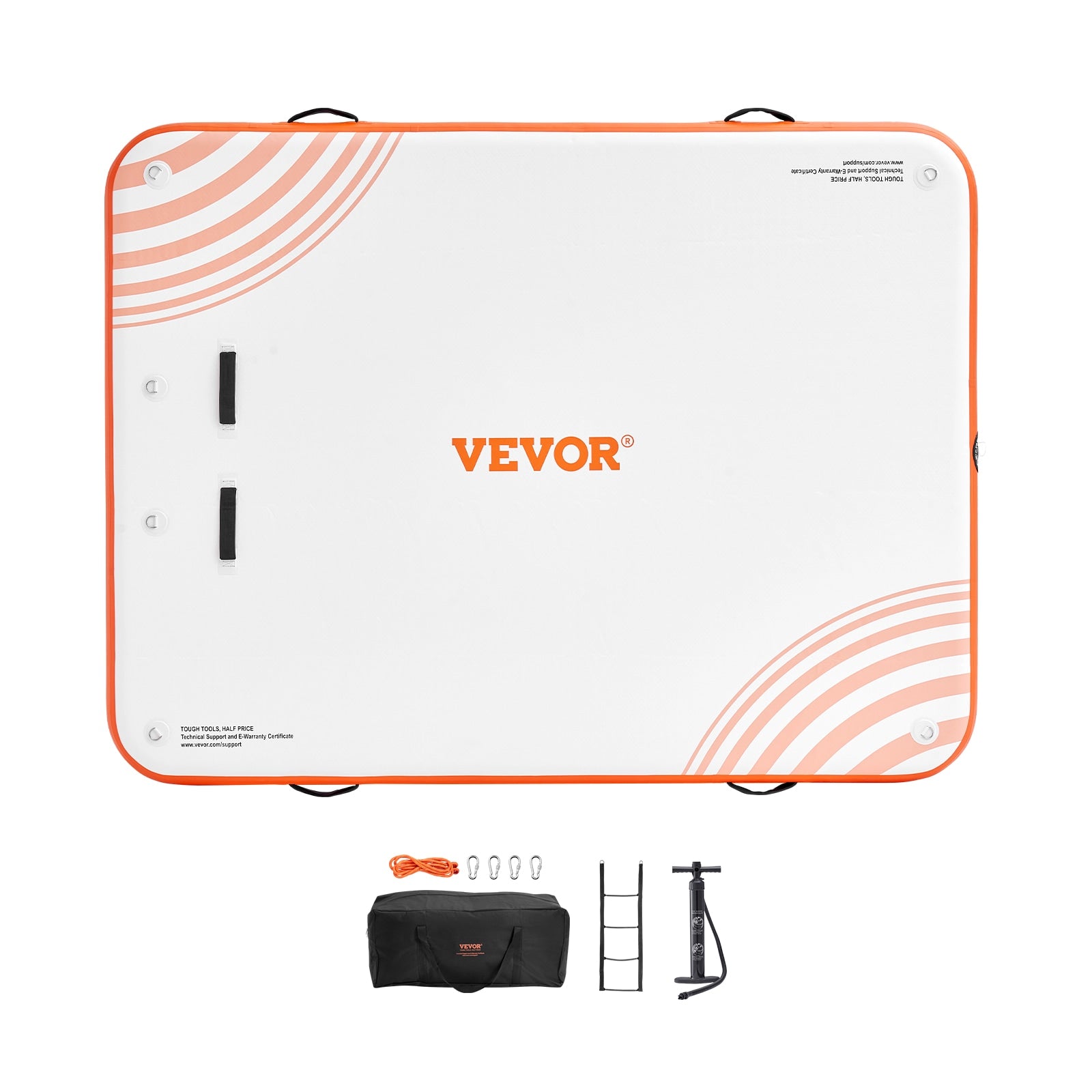 VEVOR Inflatable Floating Dock Orange Kickboard