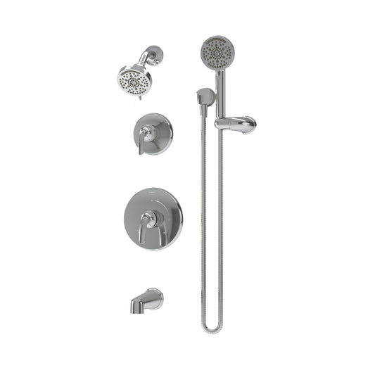 Symmons Elm Polished Chrome 2-handle 3.94-in Round Bathtub and shower Faucet (Multi-head)