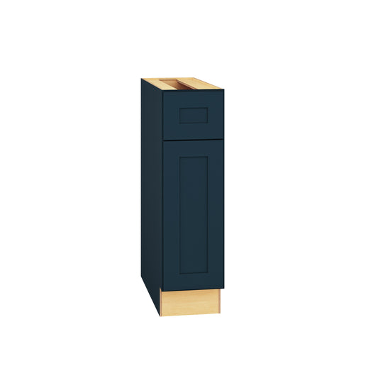 Diamond Express Jamestown 9-in W x 34.5-in H x 24-in D Regatta Blue Base Fully Assembled Plywood Cabinet Recessed Panel Shaker