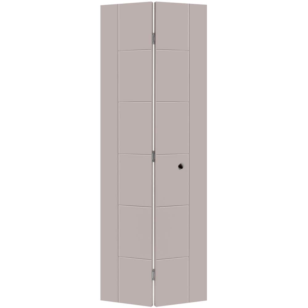Masonite Berkley 30-in x 80-in Driftwood Flush Smooth Hollow core Prefinished Molded composite Closet Bifold Door ( Hardware Included )