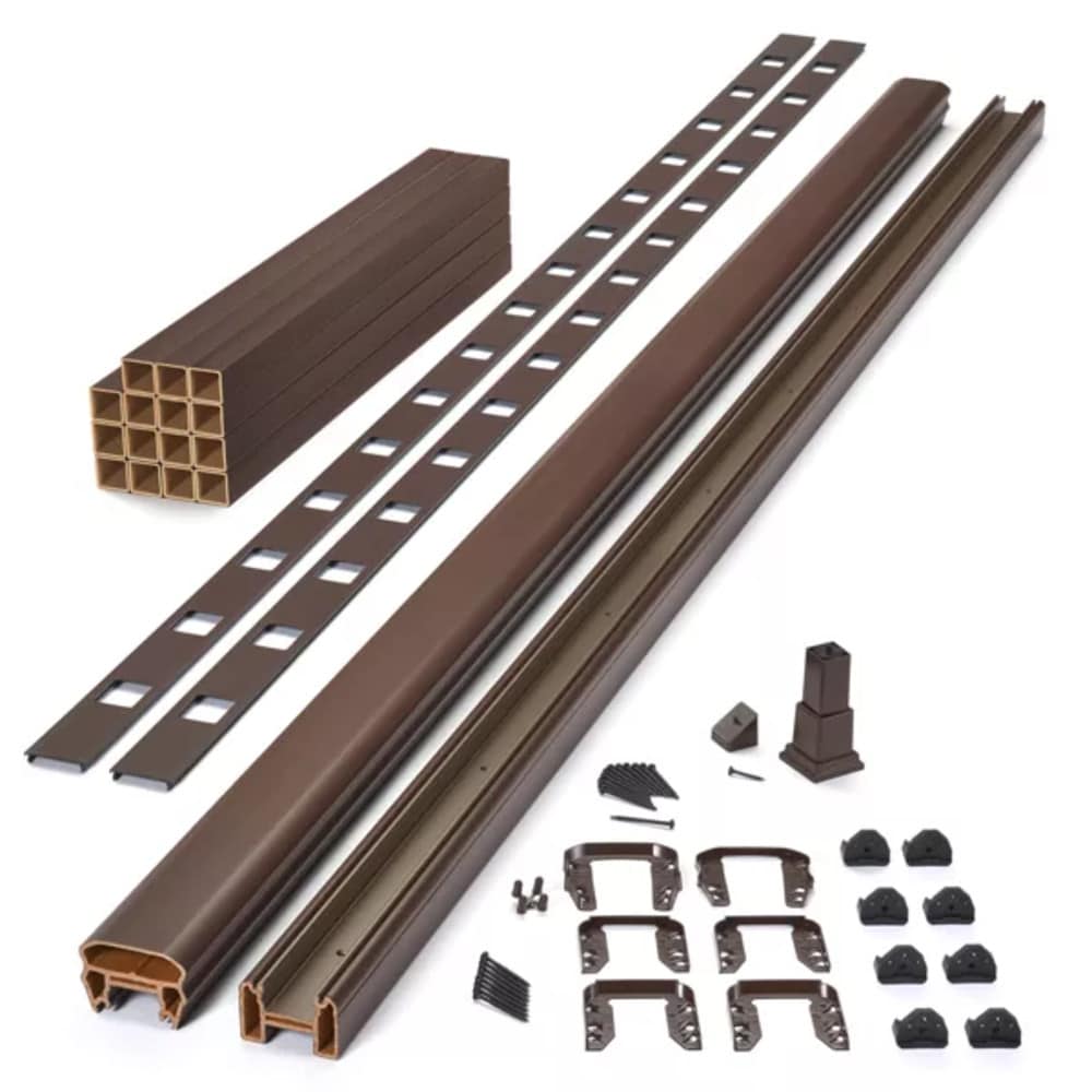 Trex Transcend 8-ft x 36-in Vintage Lantern Composite Deck Stair Rail Kit