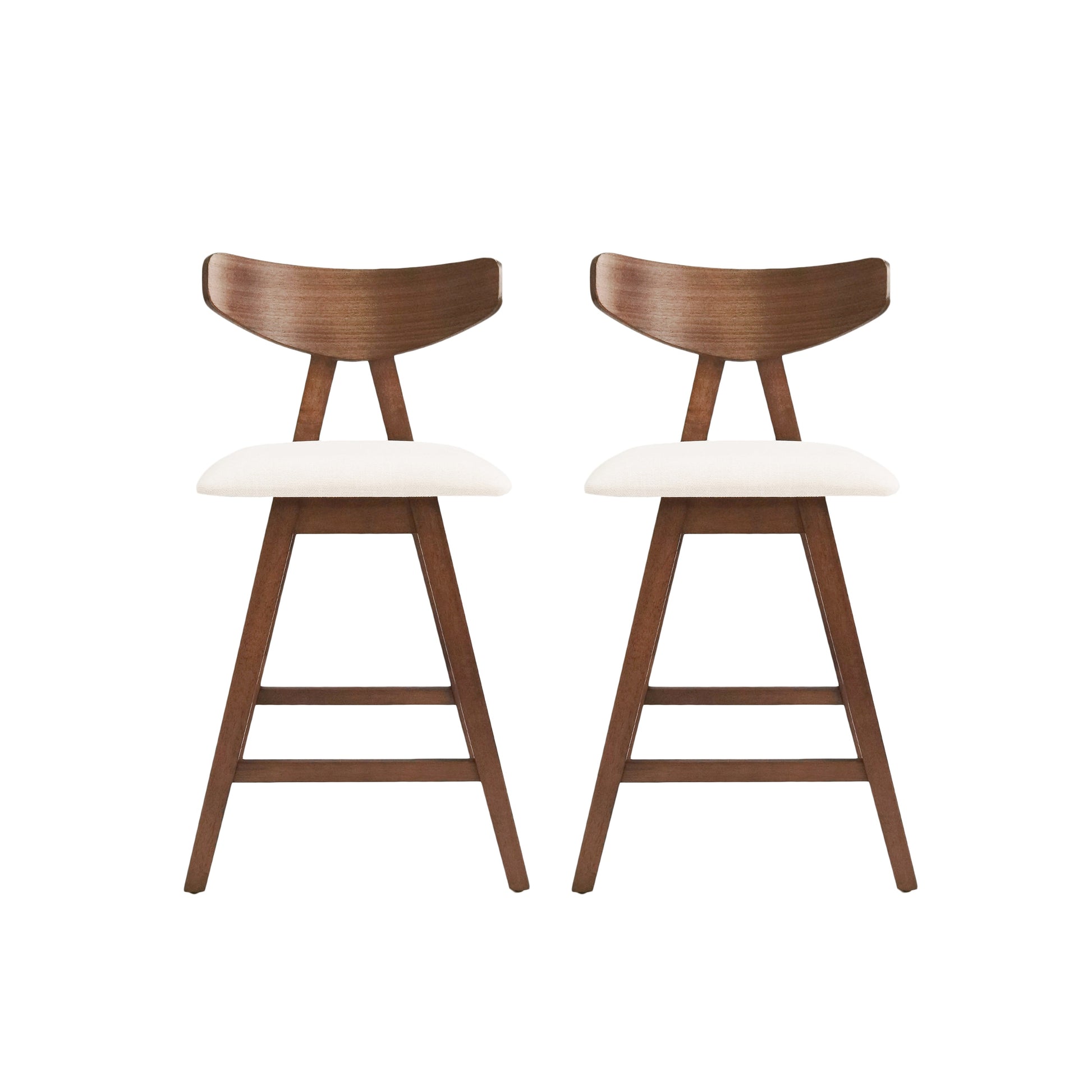 Best Selling Home Decor Beige 25.0-in H Counter height Upholstered Wood Bar Stool 2 -Pack