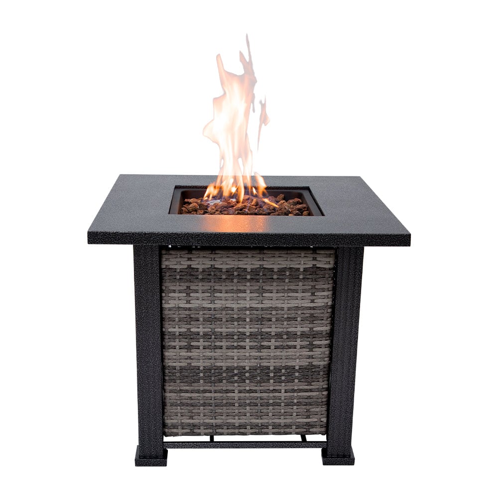 Sol Living 28-in W 50000 Maximum BTUs Steel Square Liquid propane Fire pit table