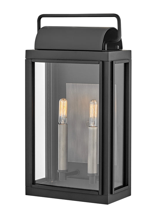 Hinkley Sag Harbor 2 -Light 16.5-in H Satin Black Hardwired Outdoor Wall Light 6588931