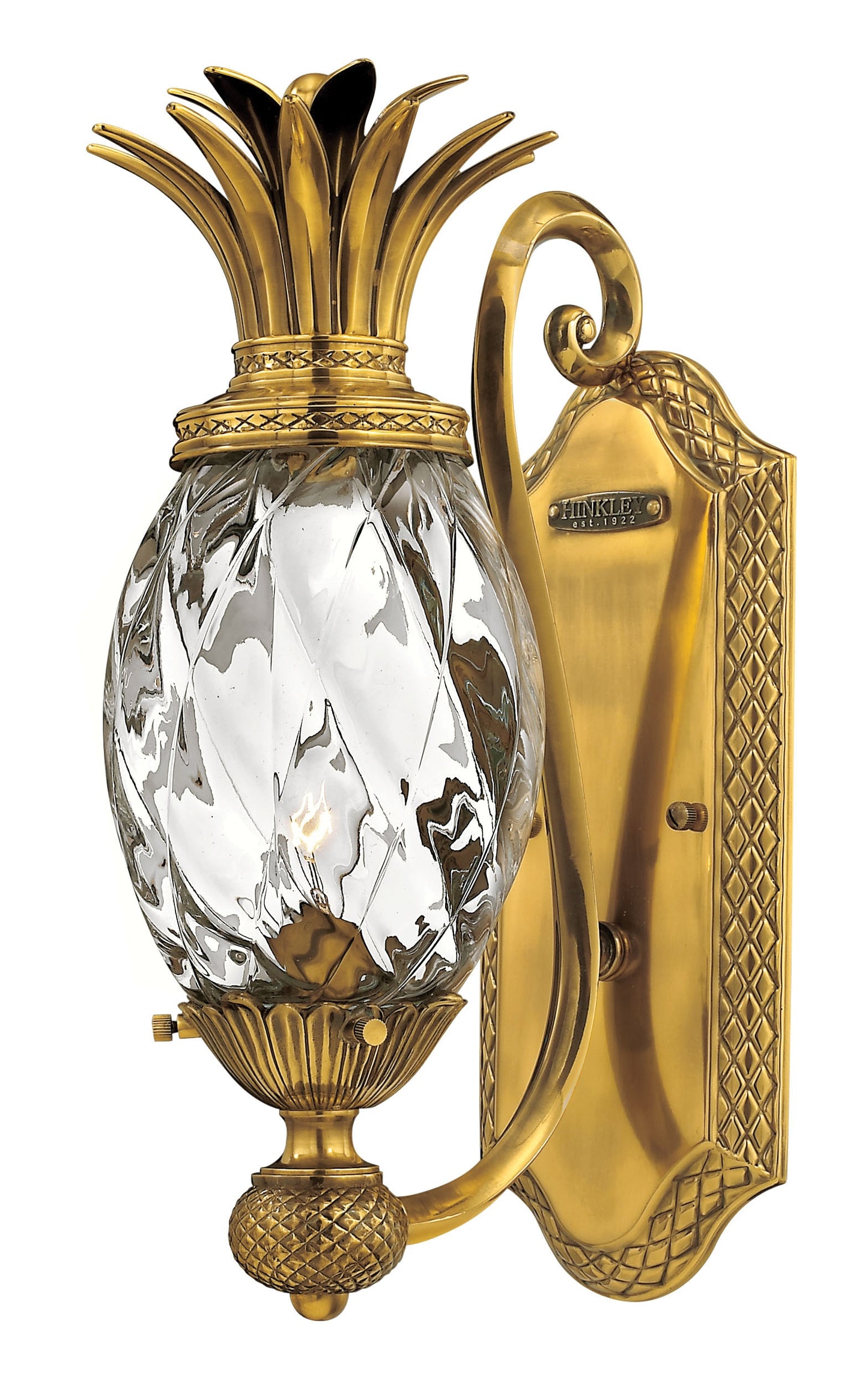 Hinkley Plantation 6-in W 1 -Light Polished Brass Wall Sconce 6588856