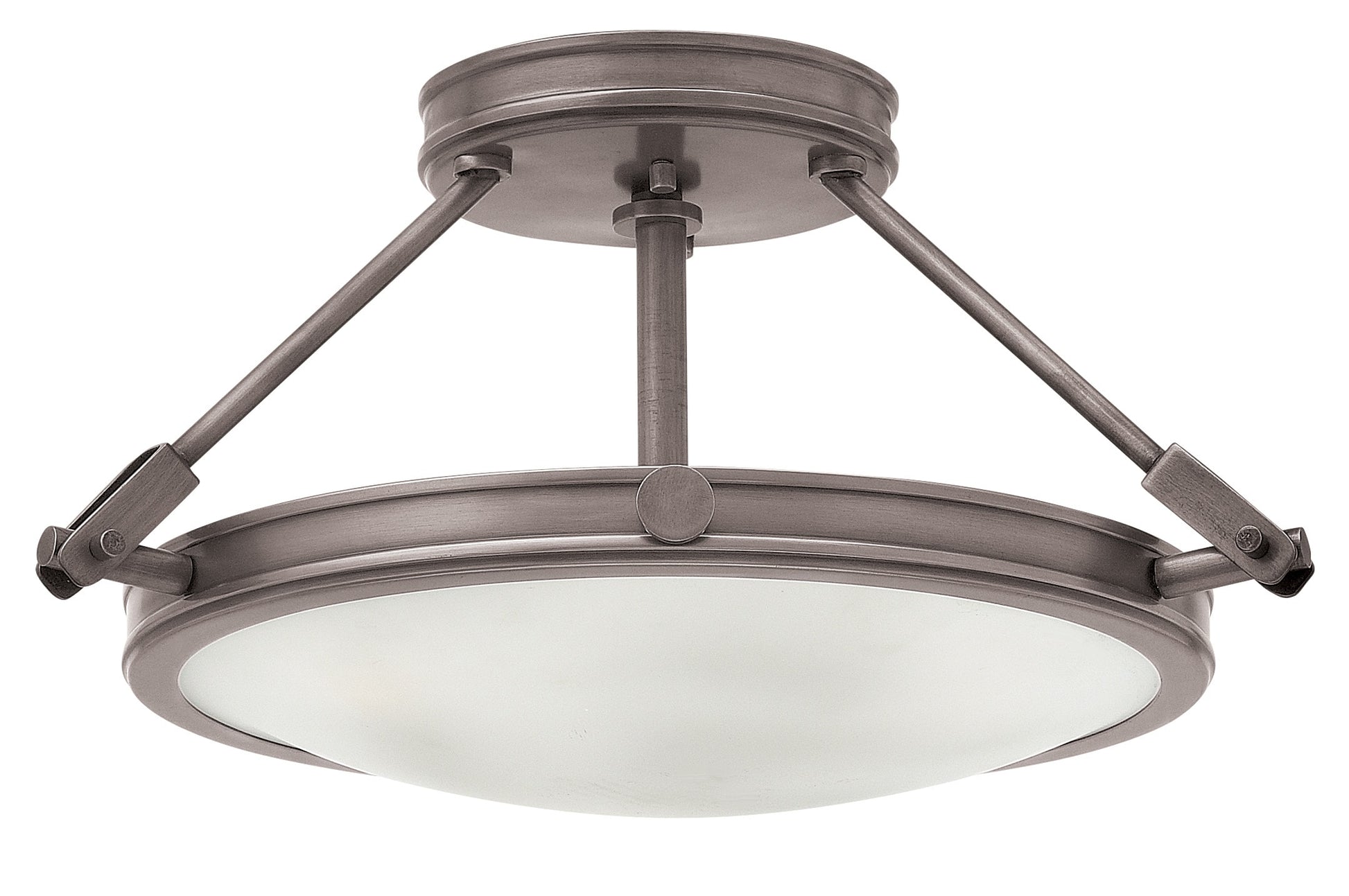 Hinkley Collier 3 -Light 15.25-in Brushed Nickel Flush Mount Light 6588915