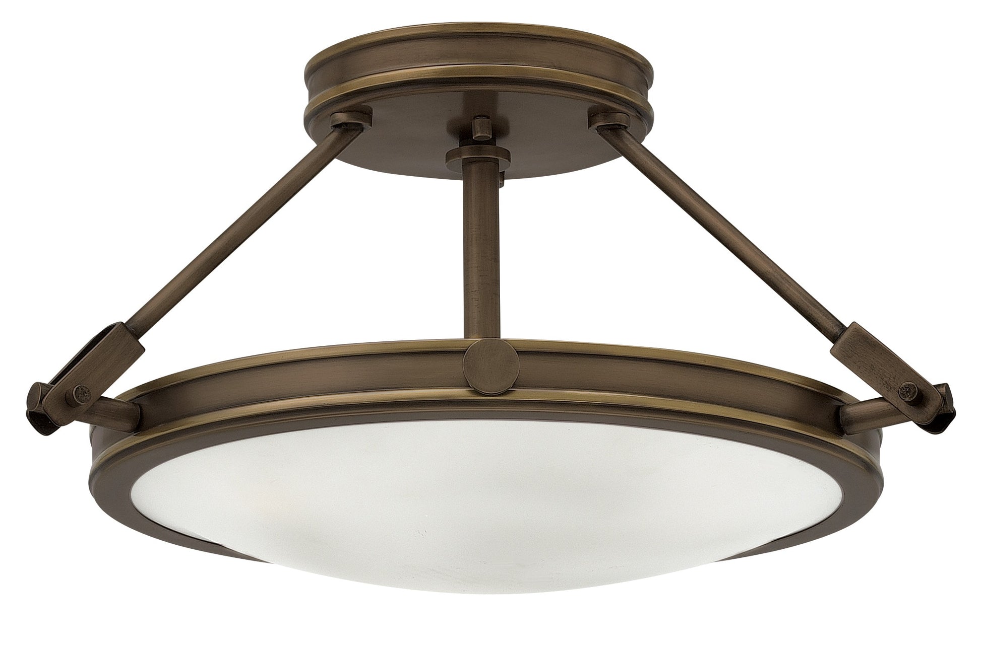 Hinkley Collier 3 -Light 15.25-in Oil rubbed Bronze Flush Mount Light 6588918