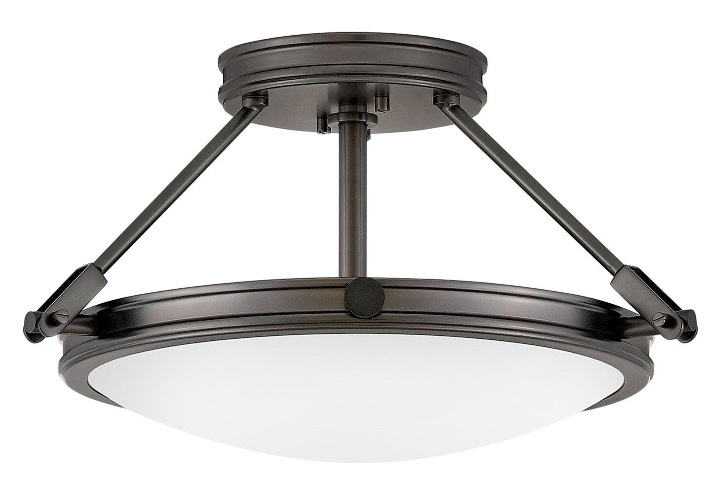 Hinkley Collier 3 -Light 15.25-in Satin Black Flush Mount Light 6588917