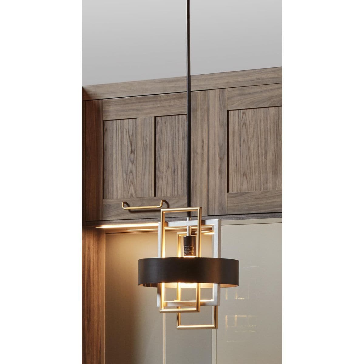 Progress Lighting Adagio 3 -Light Matte Black Modern/contemporary Geometric Medium Hanging Pendant light 1264522