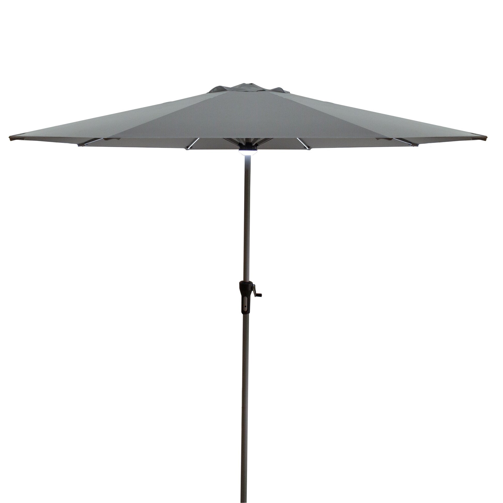 Northlight 9-ft Aluminum Gray Push-button Tilt Misting Patio Umbrella