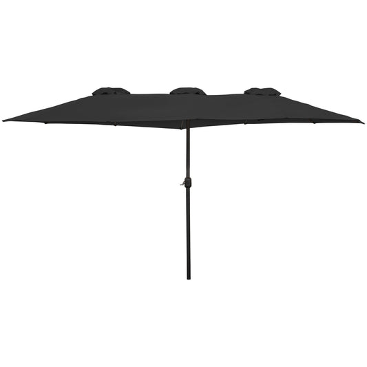 Northlight 8.85-Feet Aluminum Black Crank Misting Patio Umbrella