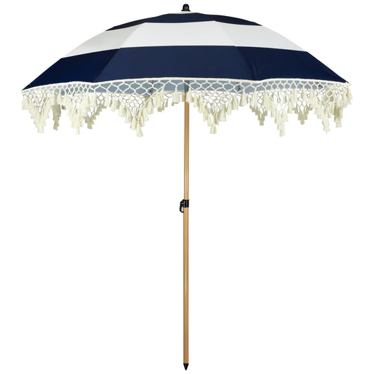 Northlight 6.5-Feet Aluminum White No-tilt Misting Patio Umbrella