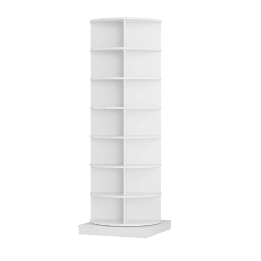 SINOFURN 65-in H 7 Tier 30 pair White MDF Shoe tree tower