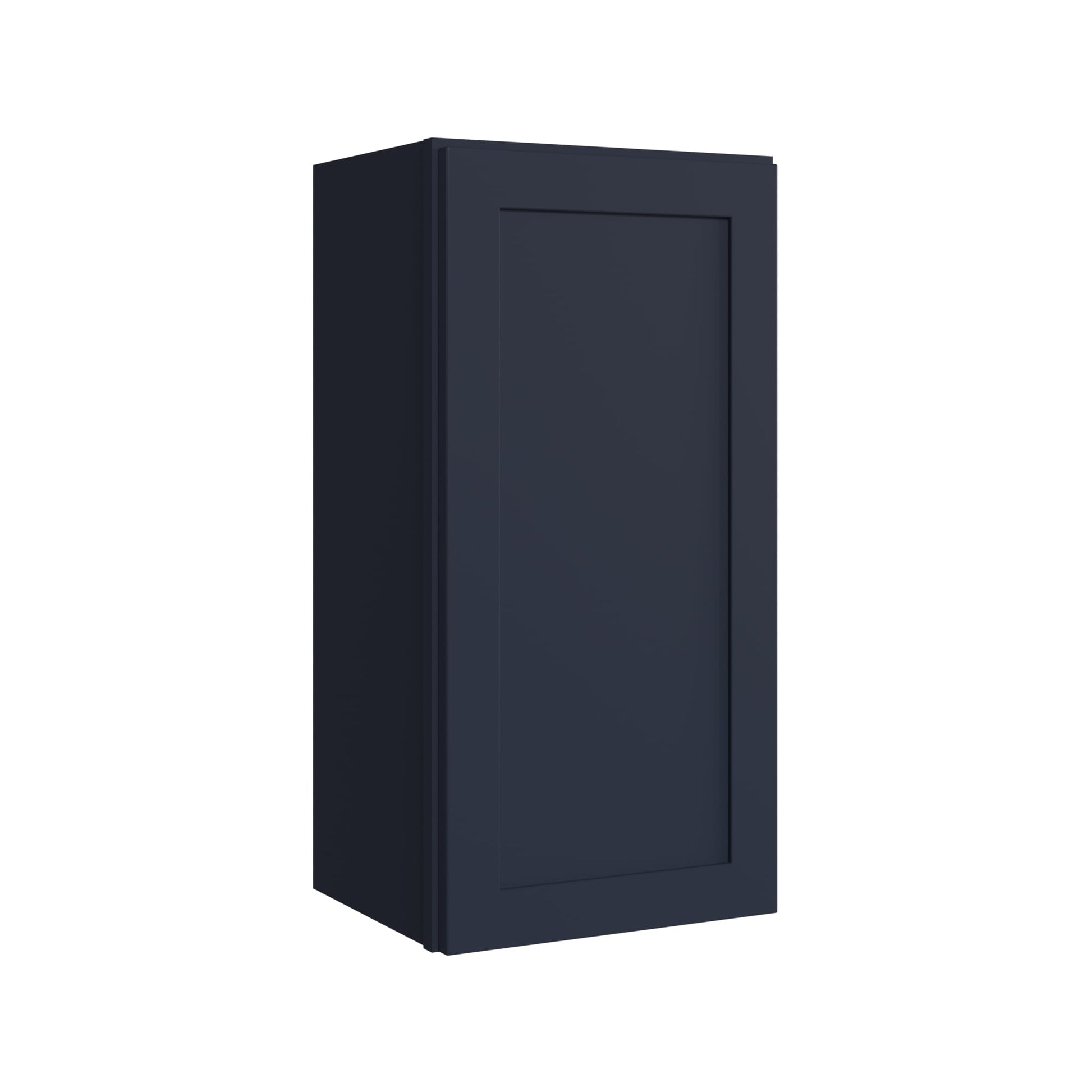 KraftMaid Momentum Deveron 15-in W x 30-in H x 12-in D Midnight Wall Fully assembled Plywood Cabinet Recessed Panel