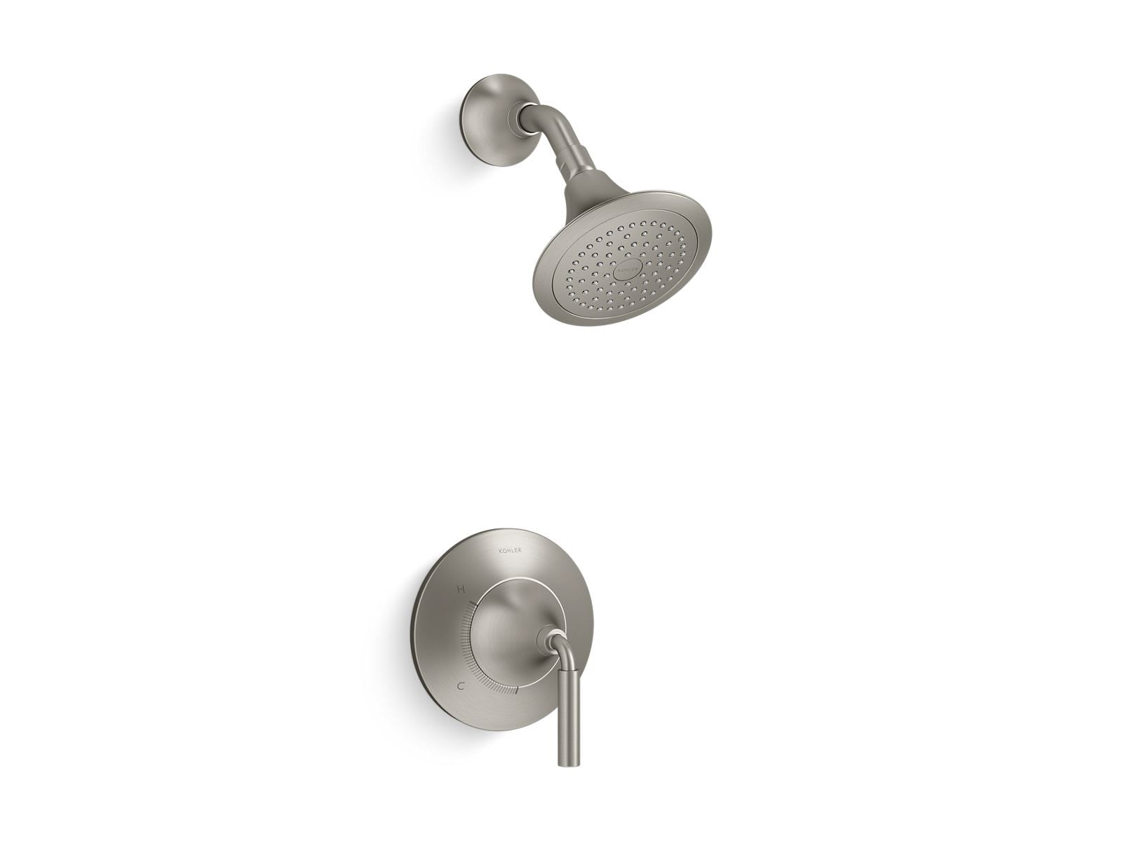 KOHLER Tone 1.75 GPM 1-Handle Rite-Temp Shower Trim Kit in Vibrant Brushed Nickel (Valve Not Included)