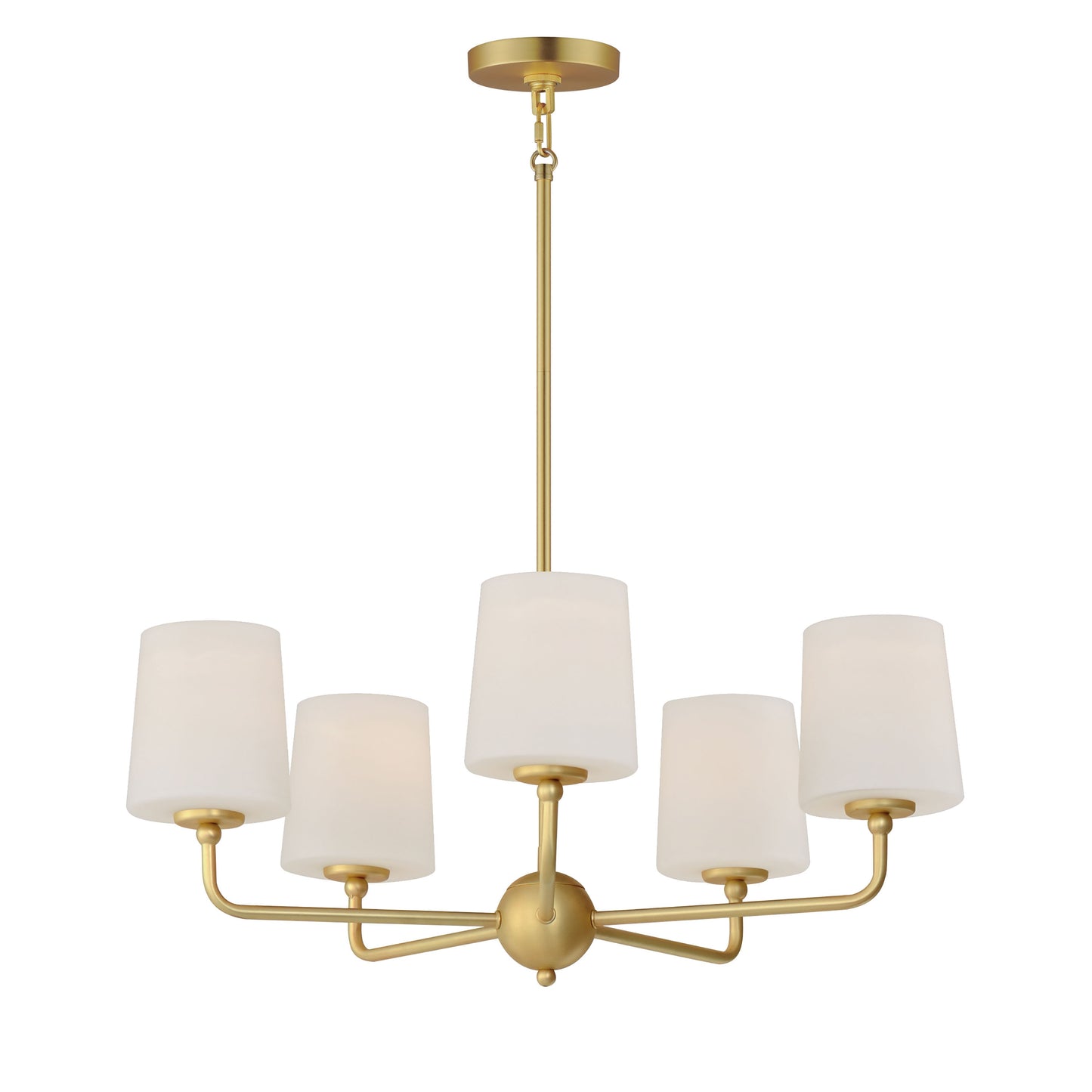 Maxim Lighting Bristol 5 -Light Satin Brass Indoor Steel Chandelier