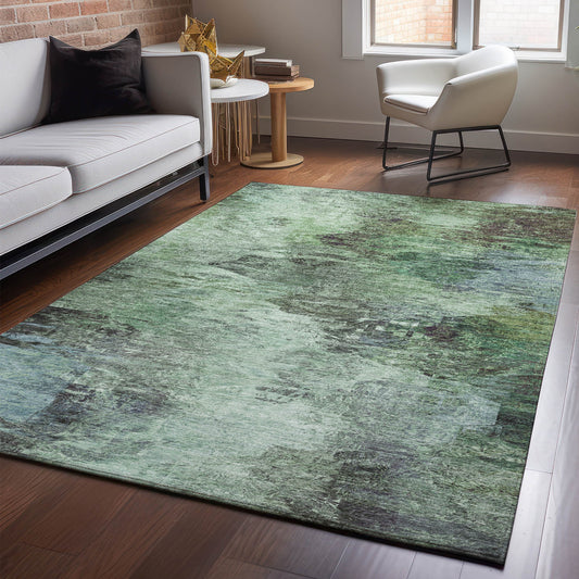 Addison Rugs Mayfield AMF592GE 8 x 10 (ft) Flatweave Polyester Green Rectangular Indoor Geometric Machine washable Pet Friendly Area rug