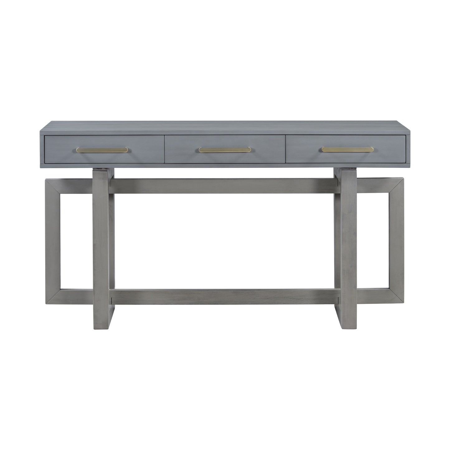 CESICIA Modern MDF Gray 57-in W x 30.6-in H with Drawers Coffee Table