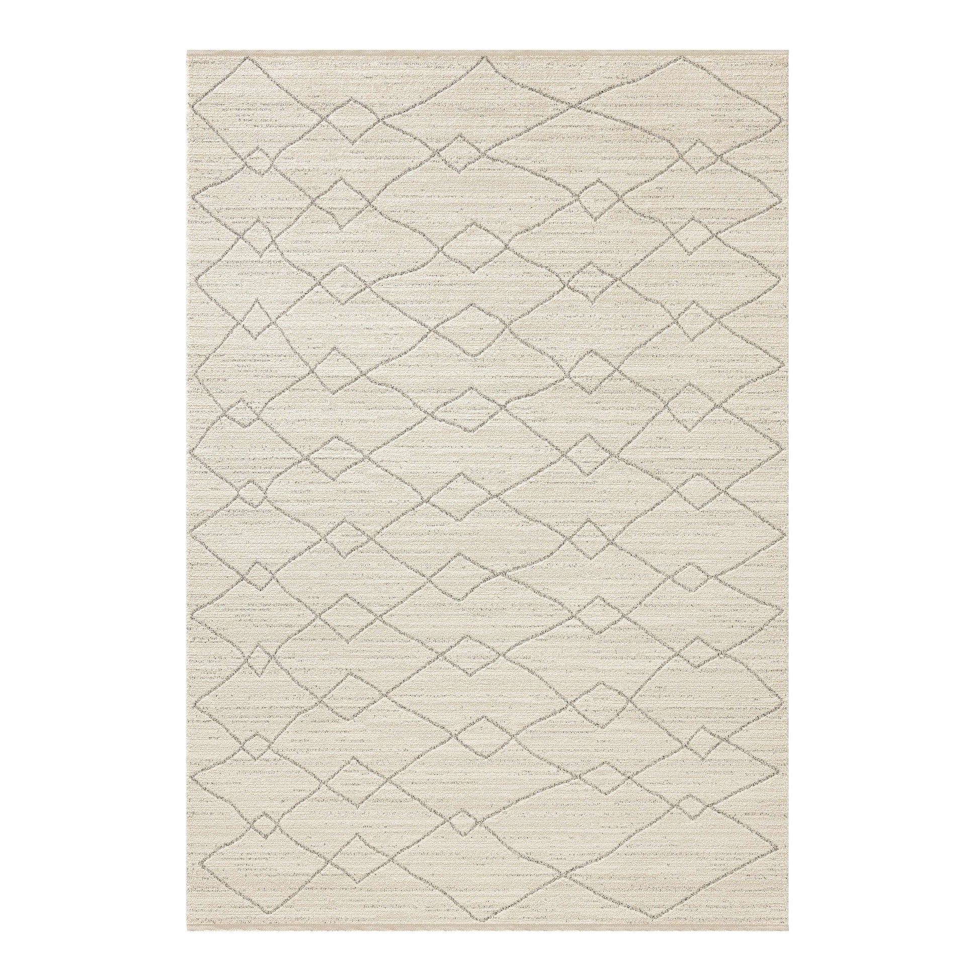 Obeetee Wilds 8 x 10 (ft) Loomed Polyester/Polypropylene Natural Rectangular Indoor Spot Clean Only Pet Friendly Area rug