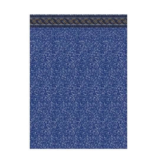 Ocean Blue Crystal Wave 27 x 52 round 15-mil Blue Vinyl Pool Liner
