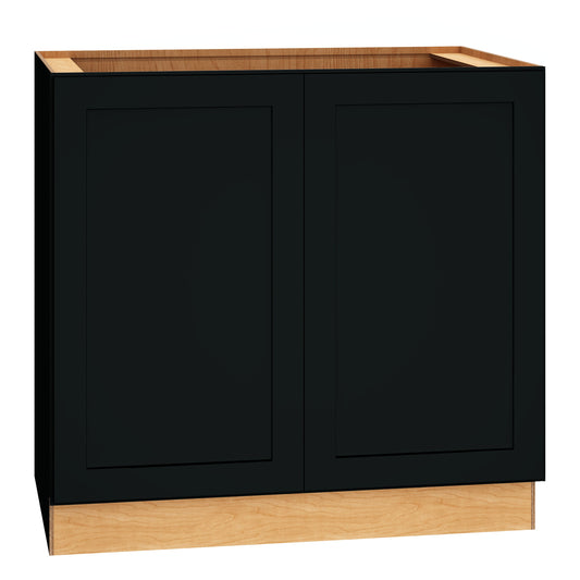 Diamond Express Jamestown 36-in W x 34.5-in H x 24-in D Black Base Fully assembled Plywood Cabinet Recessed Panel