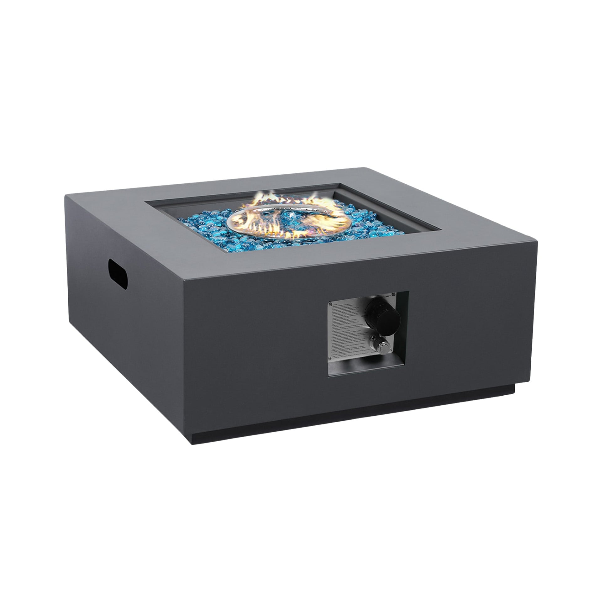 Patio Watcher 28-in W 40000 Maximum BTUs Iron Square Liquid propane Fire pit table