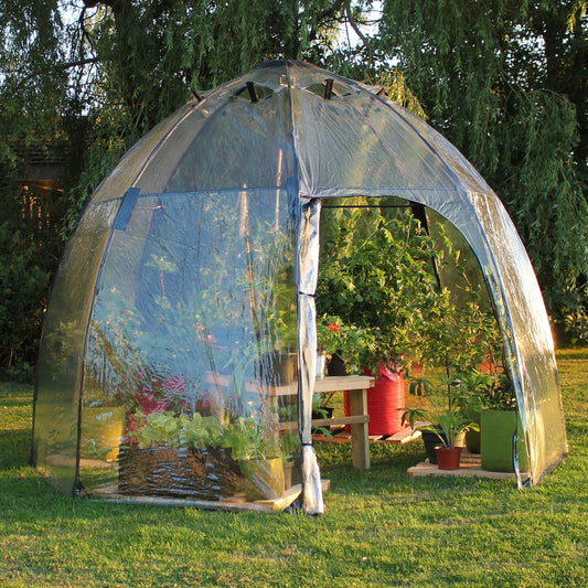  9.18-ft L x 9.18-ft W x 6.5-ft H Clear Greenhouse Kit