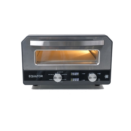 Equator Advanced Appliances Multi Program With Baking Stone Countertop 0.5cf/110 V Stainless steel Hearth Electric Indoor Pizza Oven