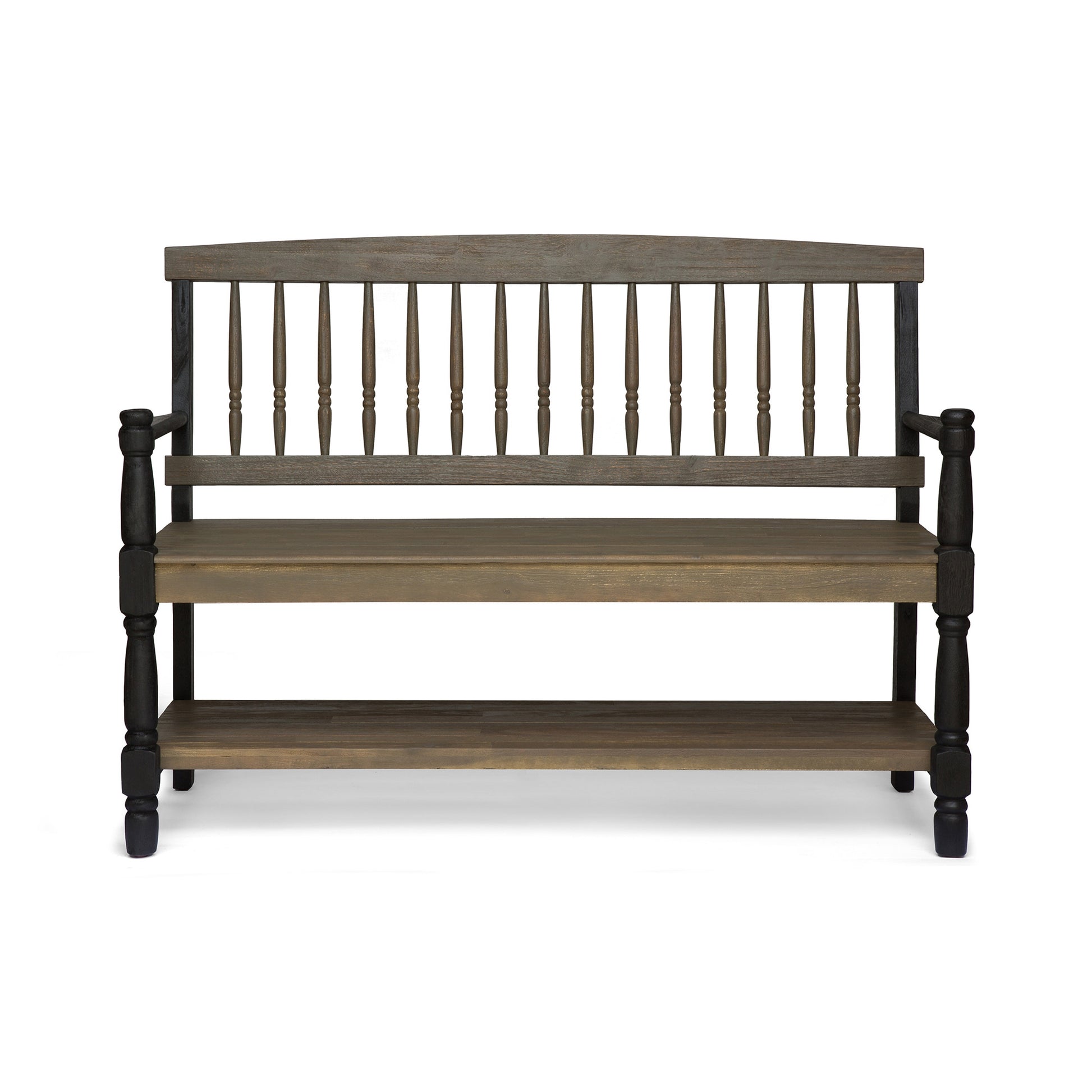 AHIOU HOME Fresno 51-in W x 36-in H Gray Acacia Garden Bench