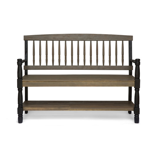 AHIOU HOME Fresno 51-in W x 36-in H Gray Acacia Garden Bench