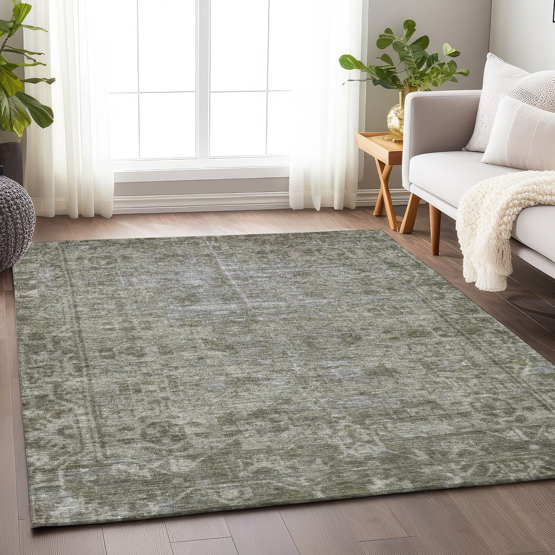 Addison Rugs Chantille ACN1228TP 10 x 14 (ft) Taupe Rectangular Indoor/Outdoor Geometric Machine washable Pet Friendly Area rug