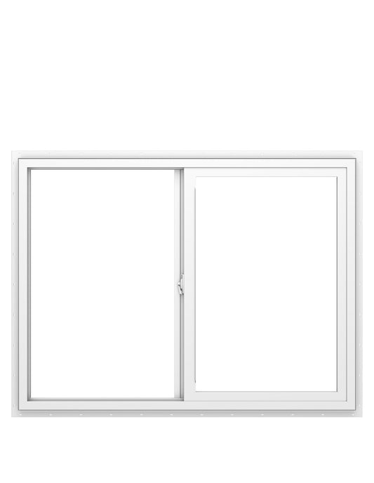 Pella 150 Series 35-1/2-in x 23-1/2-in White Exterior White Interior Left-Handed Vinyl Sliding Window Annealed Glass (Half Screen Included)