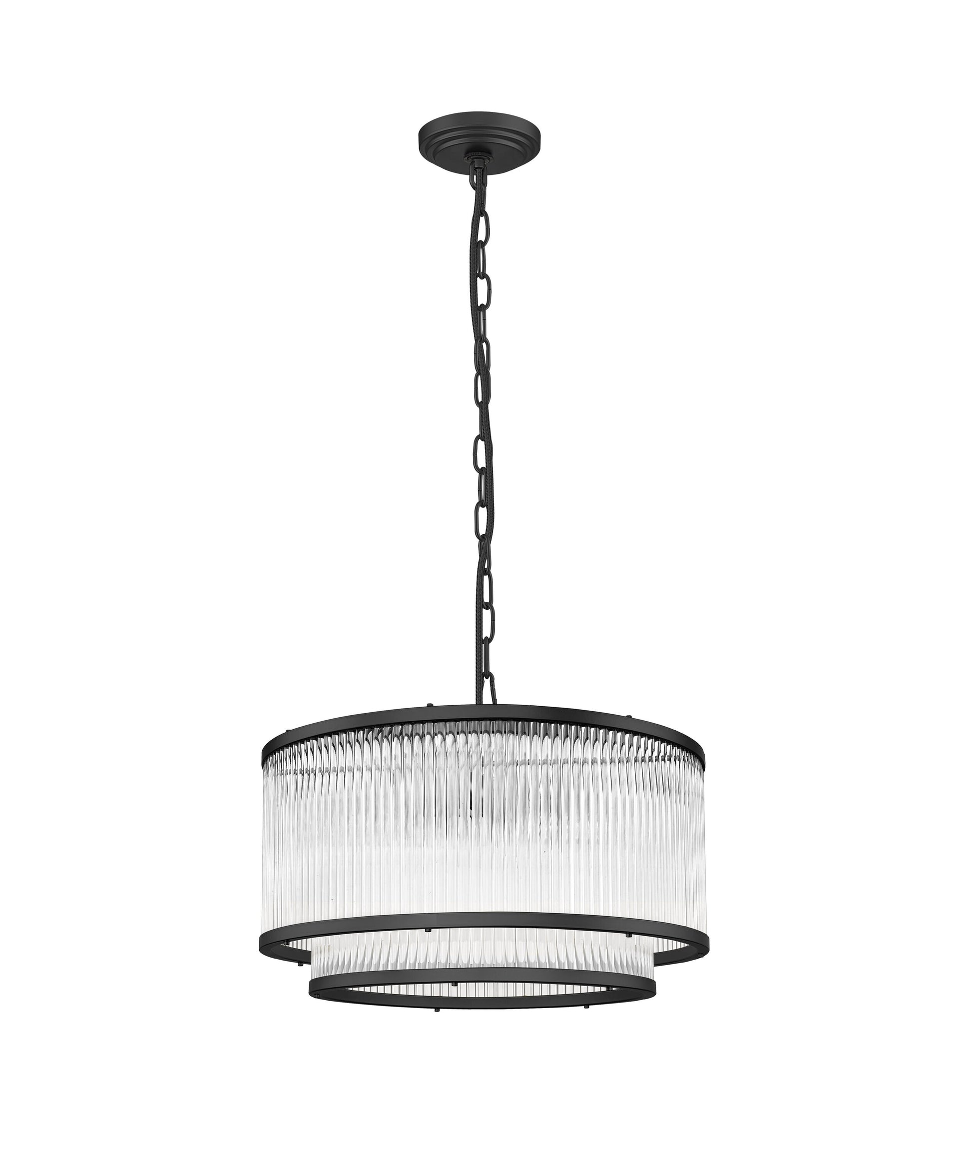 RD Tessa 5 -Light Antique Black Indoor Metal Chandelier