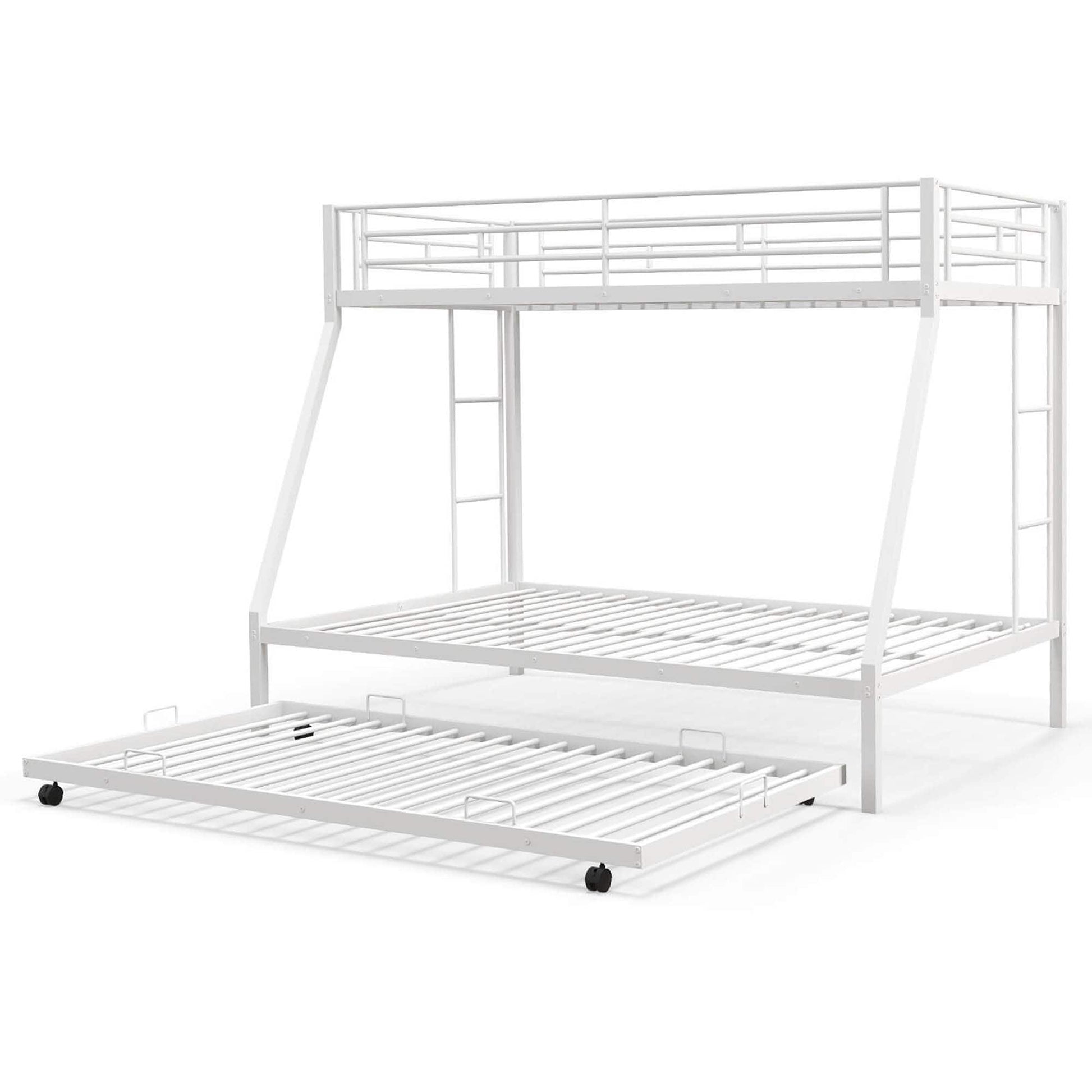 Costway White Twin over full Bunk Bed
