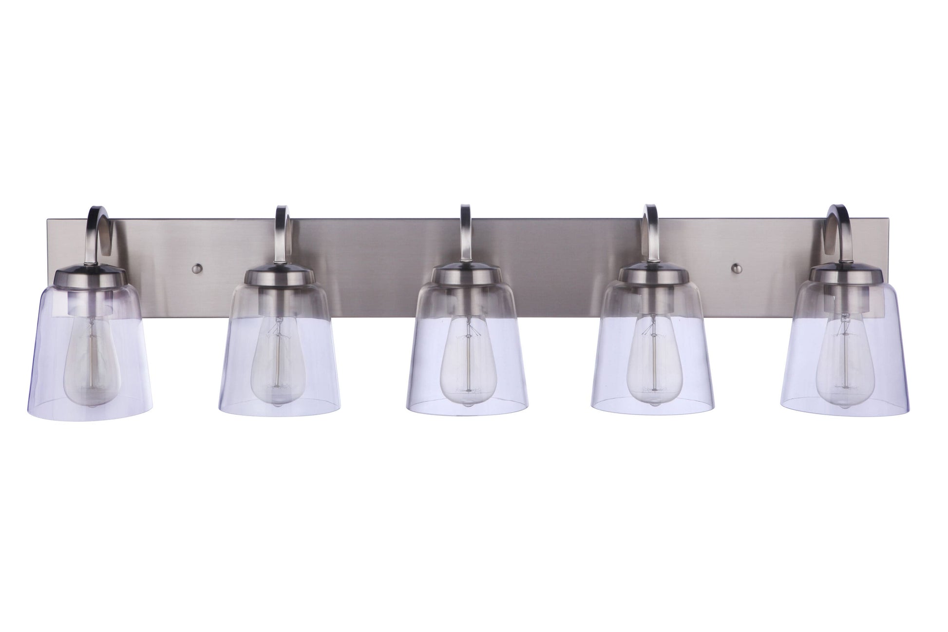 Craftmade Elsa 39.5-in 5 Light Brushed Nickel Transitional Bathroom Vanity light