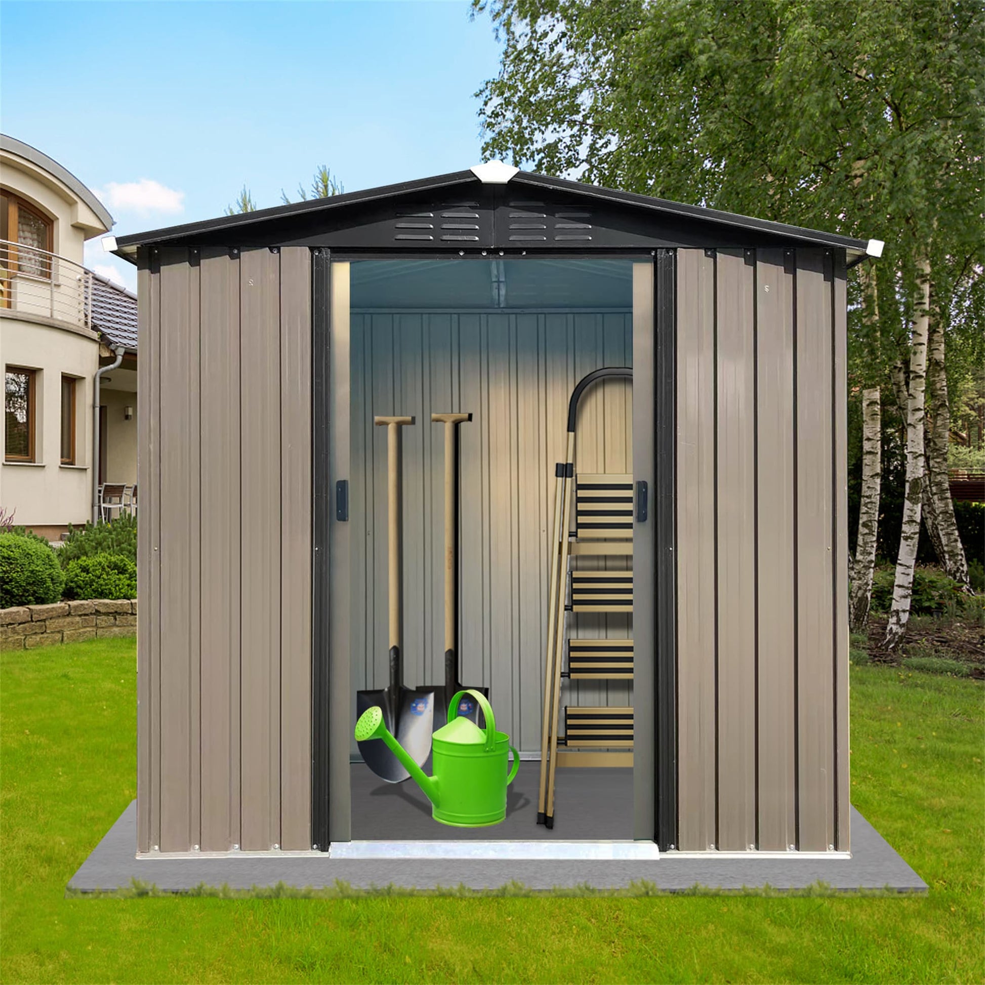 BABOOM 3.5-ft x 6.16-ft Galvanized steel Metal Storage Shed