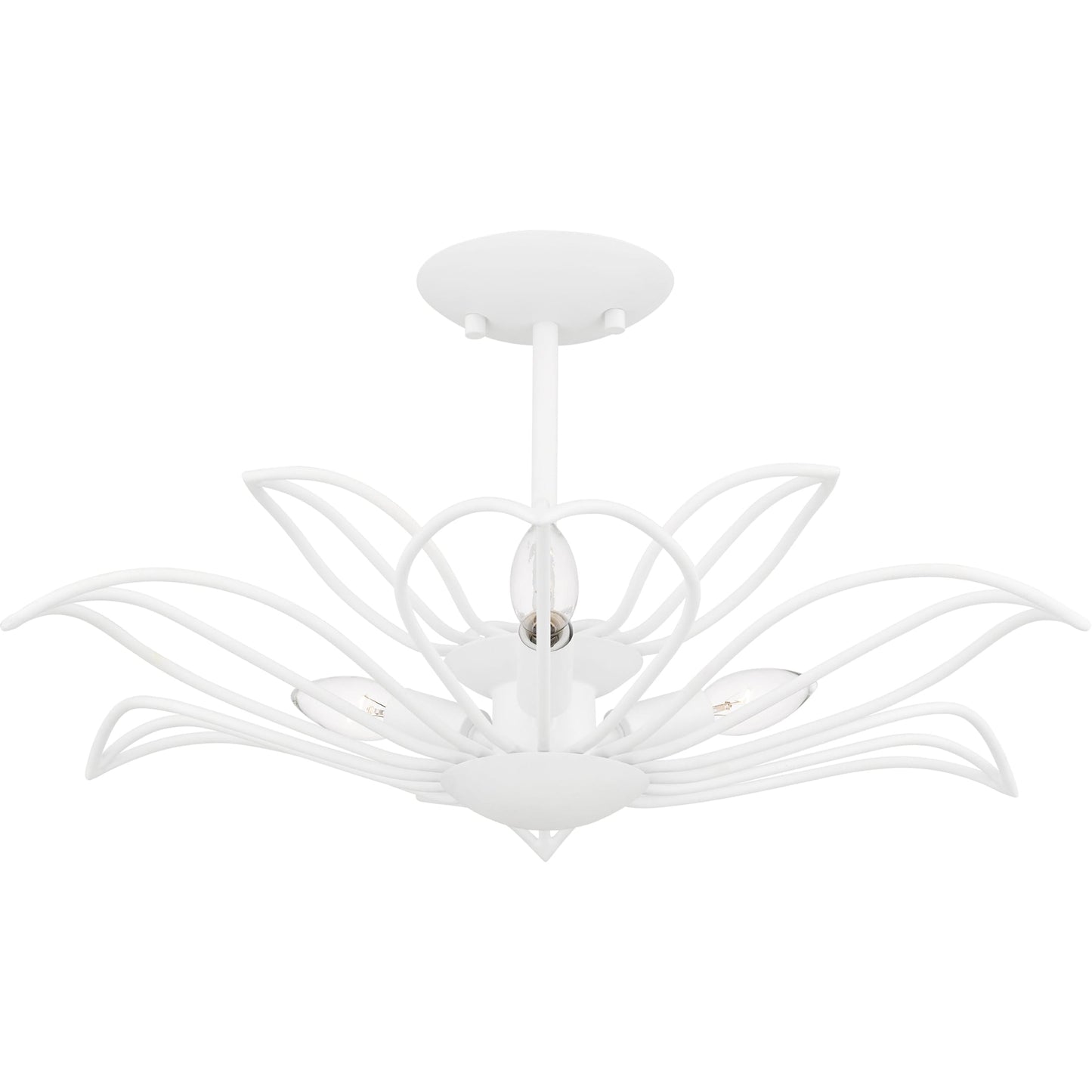 Quoizel Tallulah 3 -Light 22-in White Semi Flush Mount Light