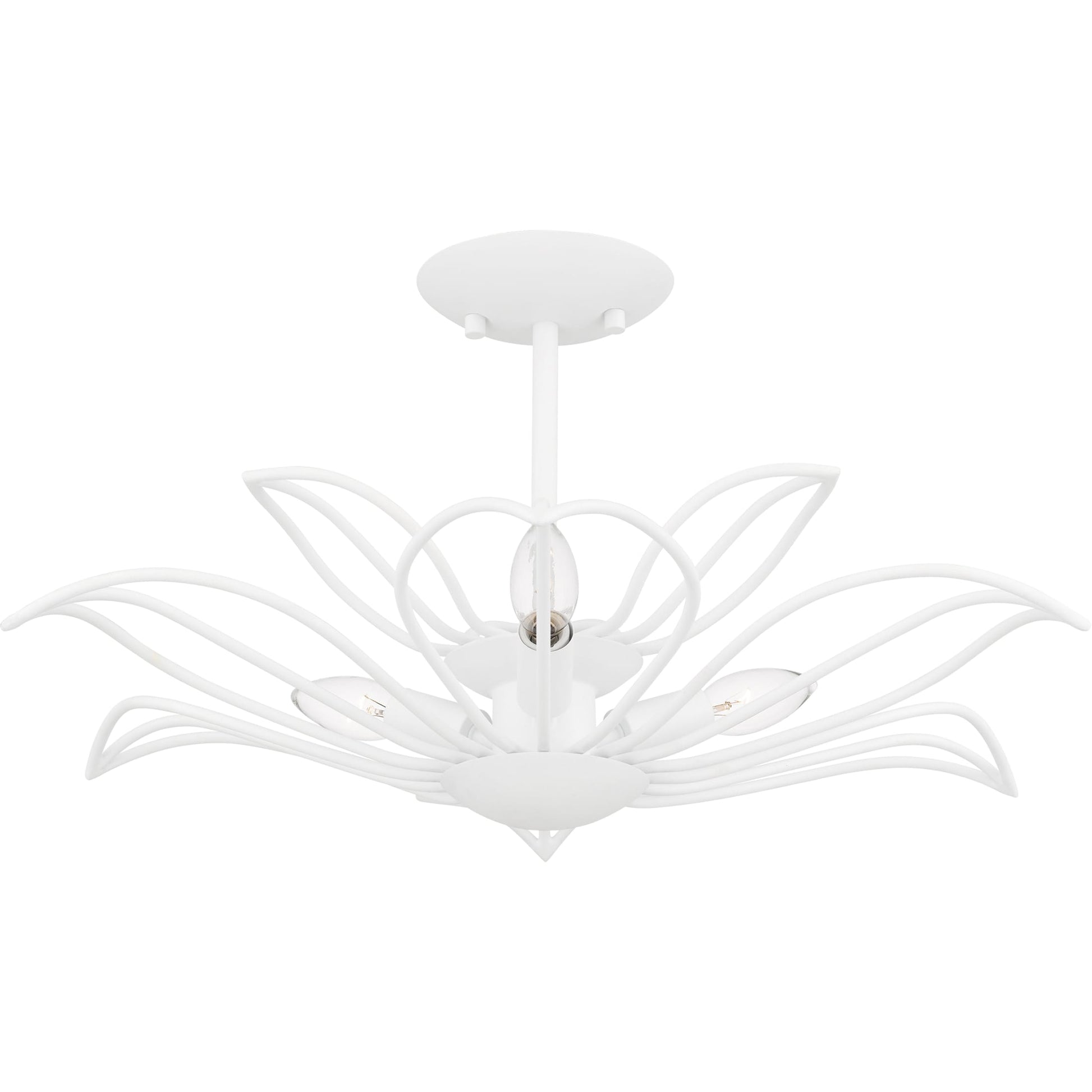 Quoizel Tallulah 3 -Light 22-in White Semi Flush Mount Light