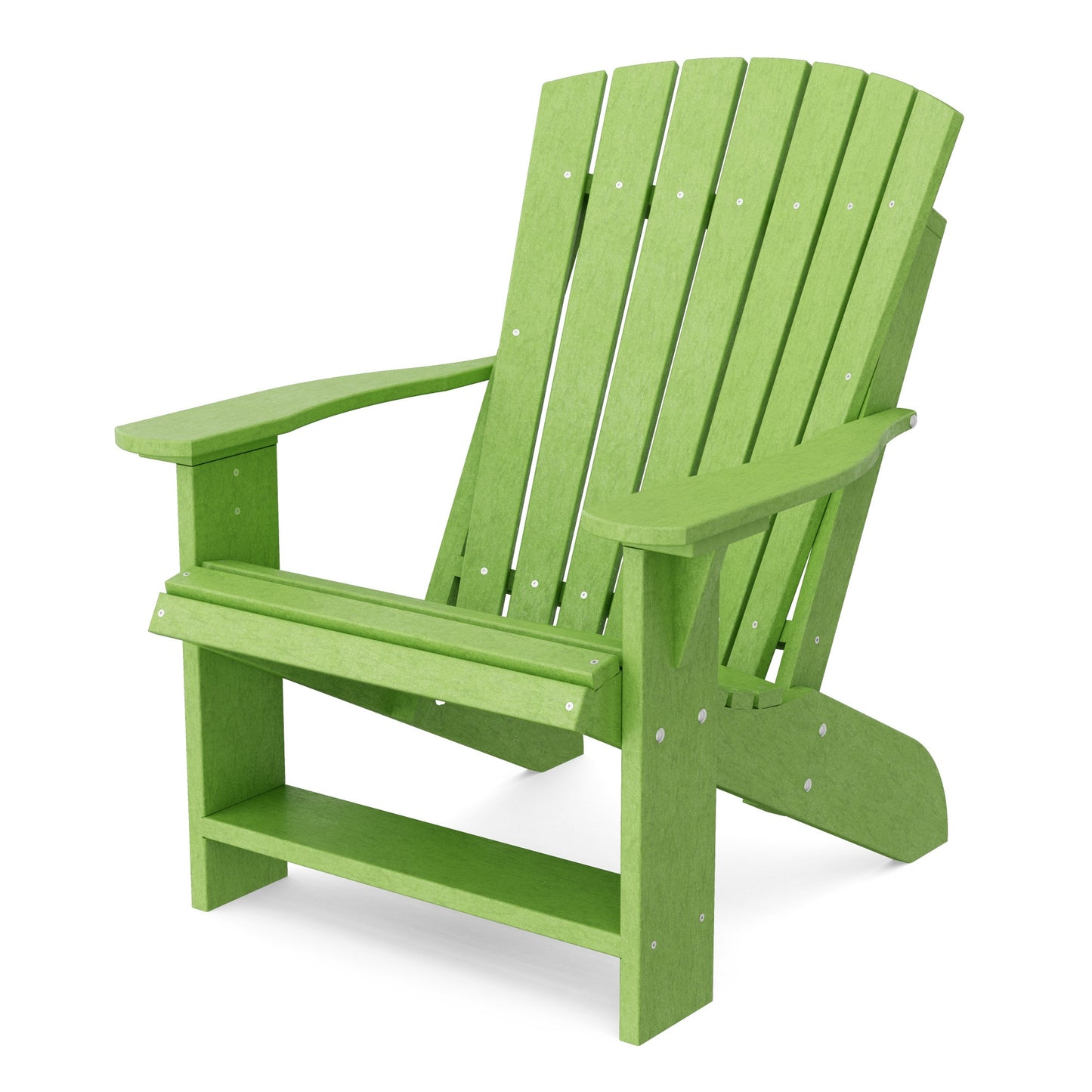 Wildridge Heritage Lime Green HDPE Frame Stationary Adirondack Chair with Slat Seat