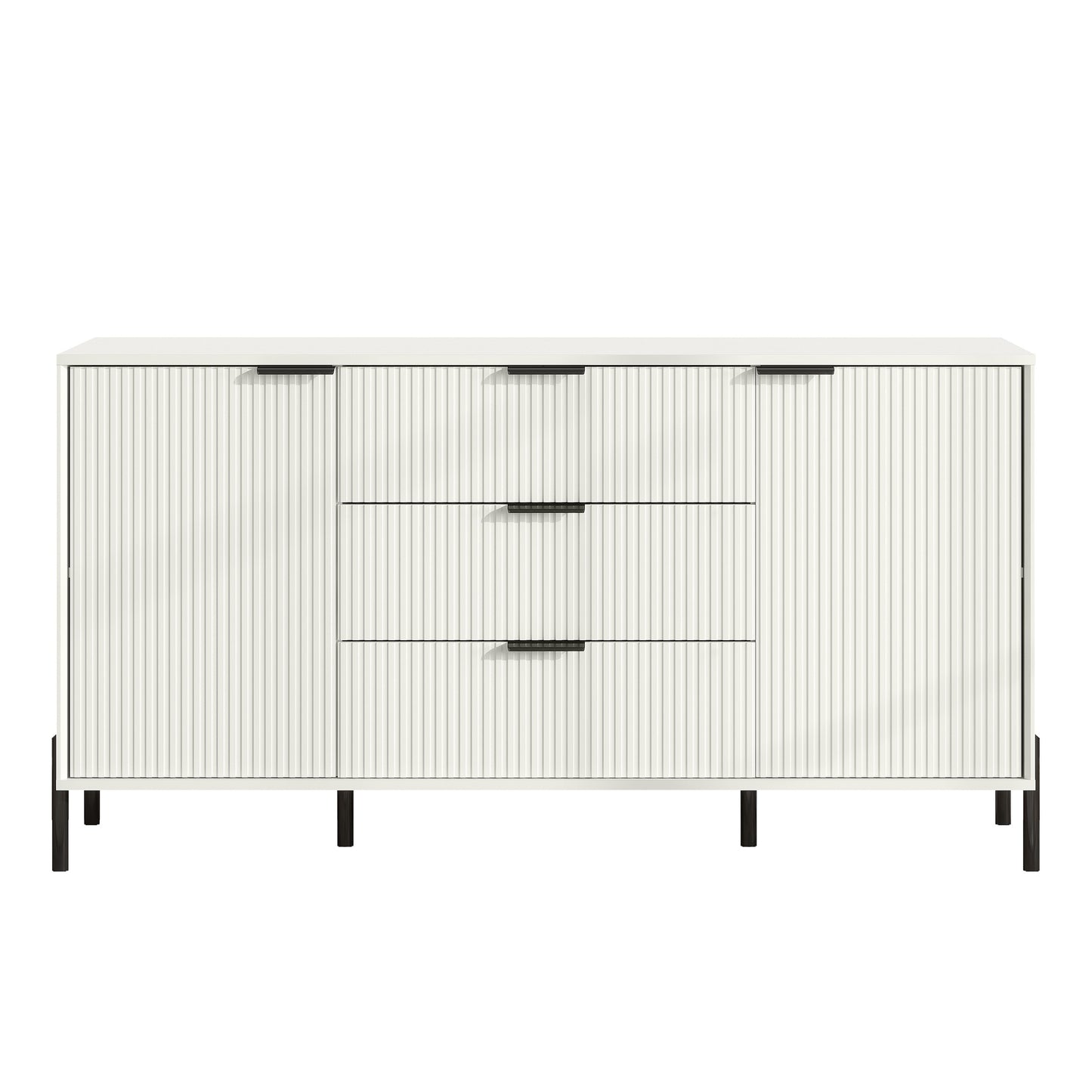 Festivo White 3 -Drawer 58-in Combo dresser