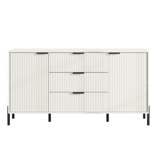 Festivo White 3 -Drawer 58-in Combo dresser