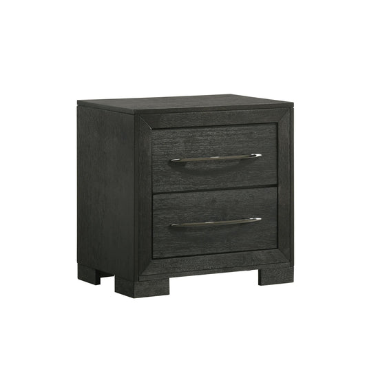 Picket House Furnishings Black 2 -Drawer 24-in W x 24-in H Modern Nightstand