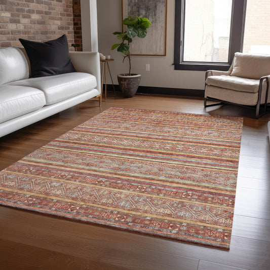 Addison Rugs Chantille ACN1644PK 8 x 10 (ft) Loomed Paprika Rectangular Indoor/Outdoor Machine washable Pet Friendly Area rug